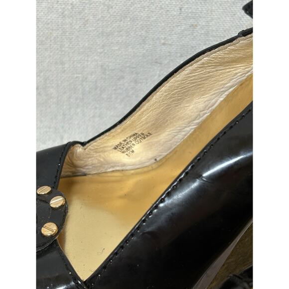 Michael Kors Women's Heels Black Patent Espadrille Wedge Size 6.5 - Picture 5 of 6